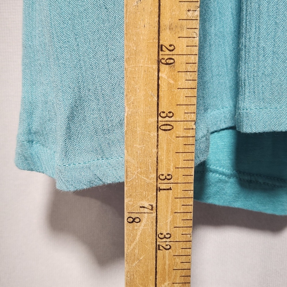 Soft Surroundings Blue Embroidered V-Neck Tank Top Sleeveless turquoise Medium - Picture 6 of 6